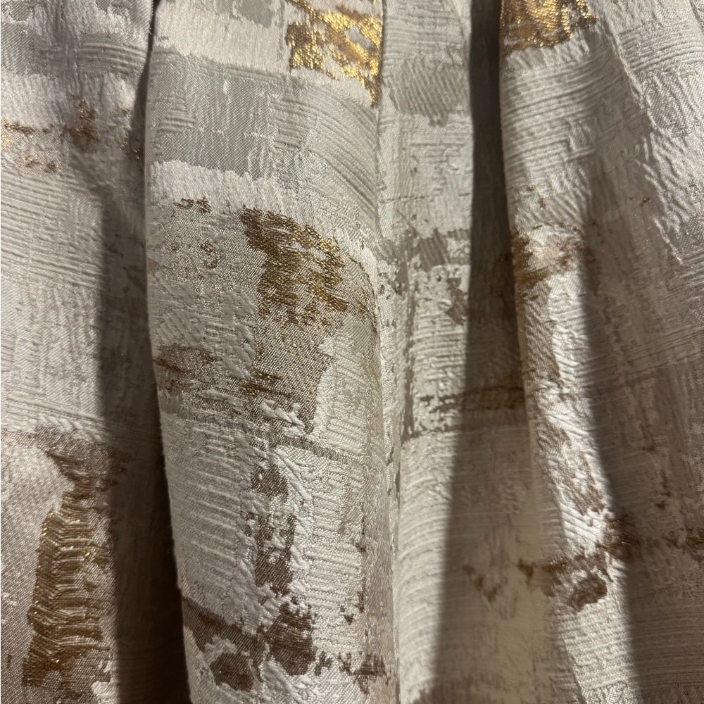 Anthropologie Cream and Gold A-Line Skirt - Picture 5 of 5